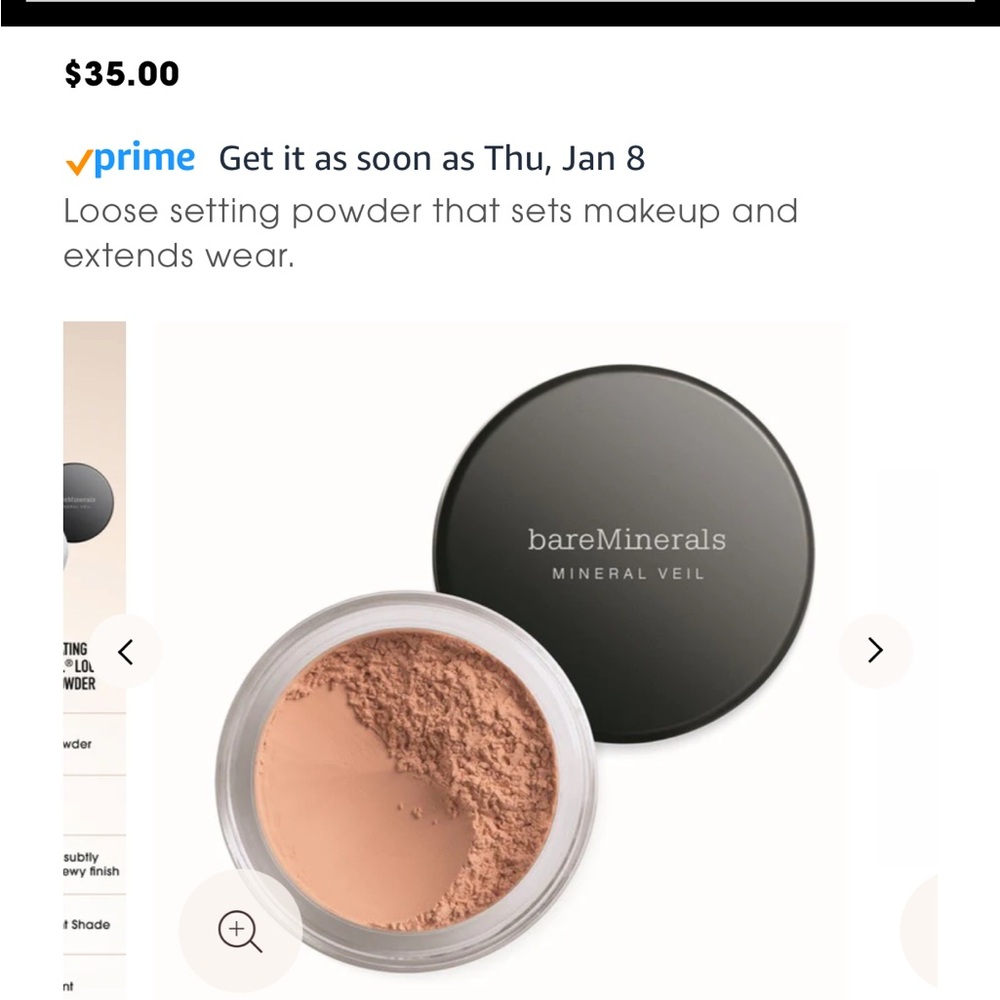 bareMinerals Mineral Veil Loose Setting Powder - Tinted tan deep